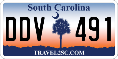SC license plate DDV491
