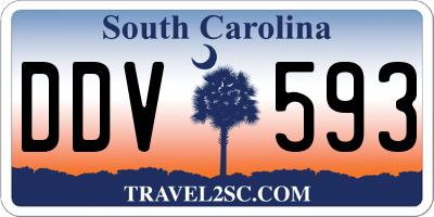 SC license plate DDV593
