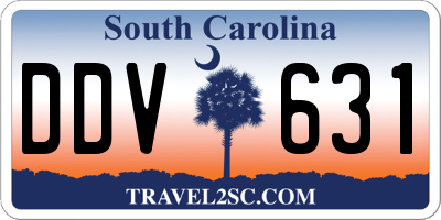 SC license plate DDV631