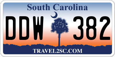 SC license plate DDW382