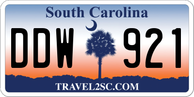 SC license plate DDW921