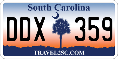 SC license plate DDX359