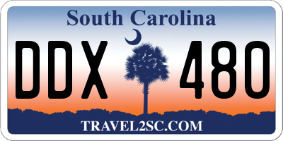 SC license plate DDX480