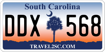 SC license plate DDX568