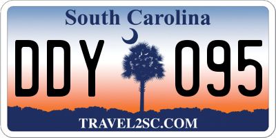 SC license plate DDY095