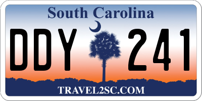 SC license plate DDY241
