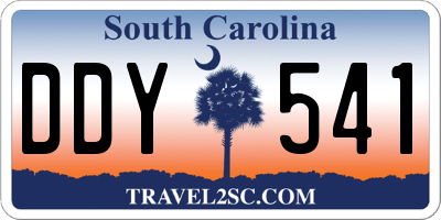 SC license plate DDY541