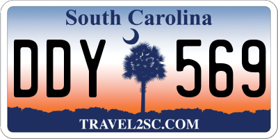 SC license plate DDY569