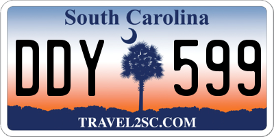 SC license plate DDY599