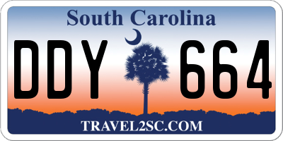SC license plate DDY664