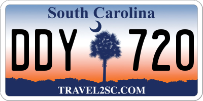 SC license plate DDY720