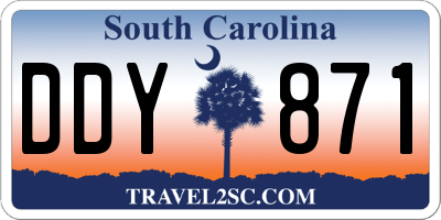 SC license plate DDY871
