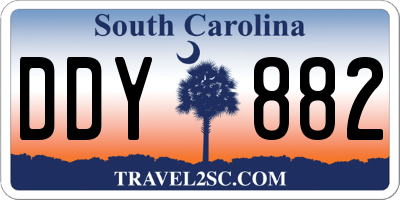 SC license plate DDY882