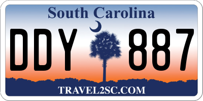 SC license plate DDY887