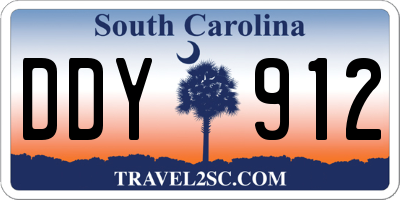 SC license plate DDY912