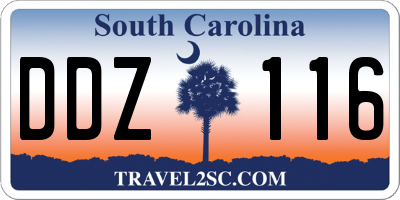 SC license plate DDZ116