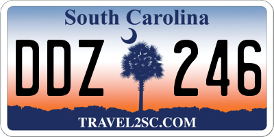 SC license plate DDZ246