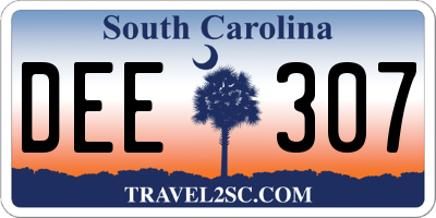 SC license plate DEE307