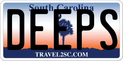 SC license plate DEEPS