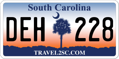 SC license plate DEH228