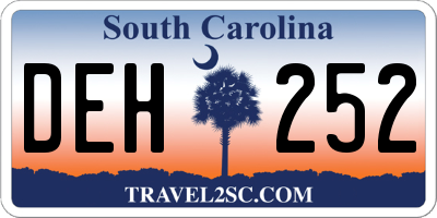 SC license plate DEH252