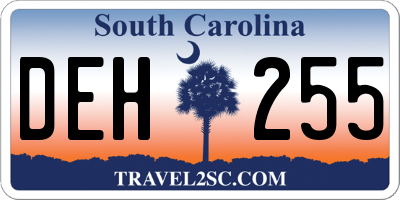 SC license plate DEH255