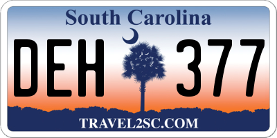 SC license plate DEH377