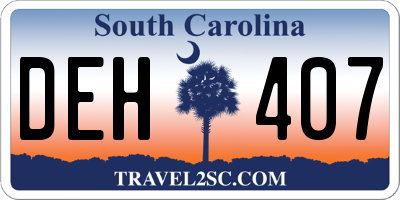 SC license plate DEH407