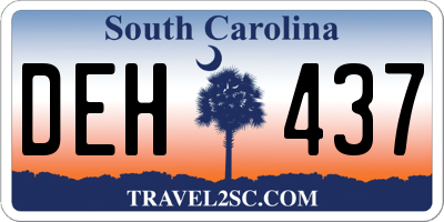SC license plate DEH437
