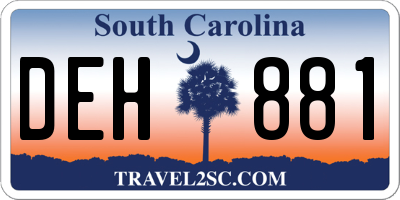 SC license plate DEH881