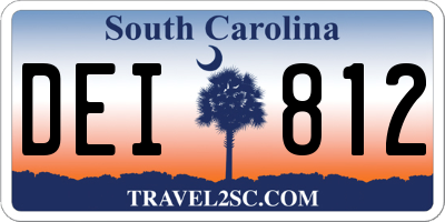 SC license plate DEI812