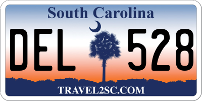 SC license plate DEL528