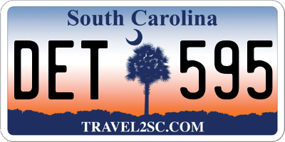 SC license plate DET595