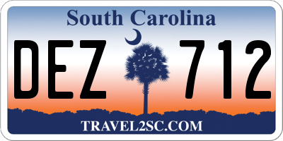 SC license plate DEZ712