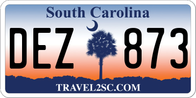 SC license plate DEZ873