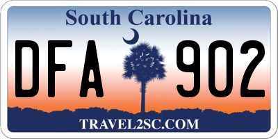 SC license plate DFA902