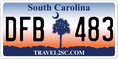 SC license plate DFB483