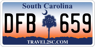 SC license plate DFB659