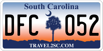 SC license plate DFC052
