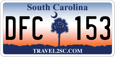 SC license plate DFC153