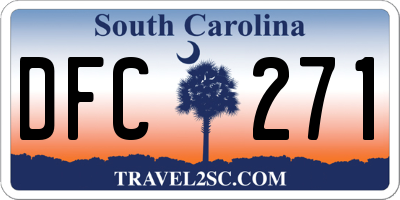 SC license plate DFC271