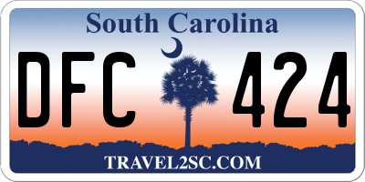 SC license plate DFC424