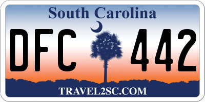 SC license plate DFC442