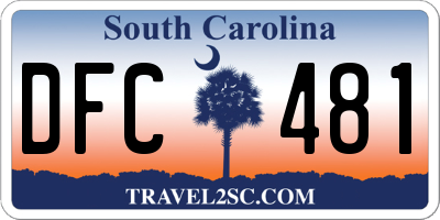 SC license plate DFC481