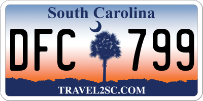 SC license plate DFC799