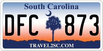 SC license plate DFC873