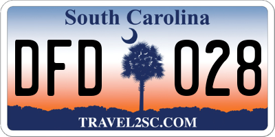 SC license plate DFD028