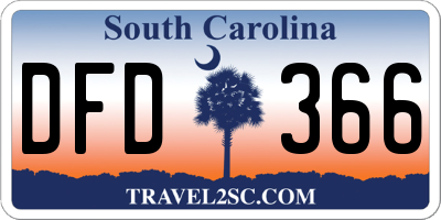 SC license plate DFD366
