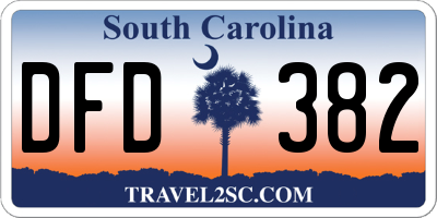 SC license plate DFD382