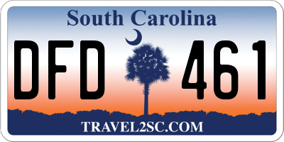 SC license plate DFD461